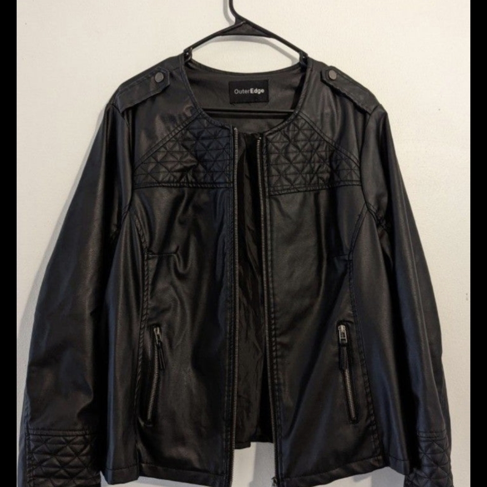 Faux leather jacket